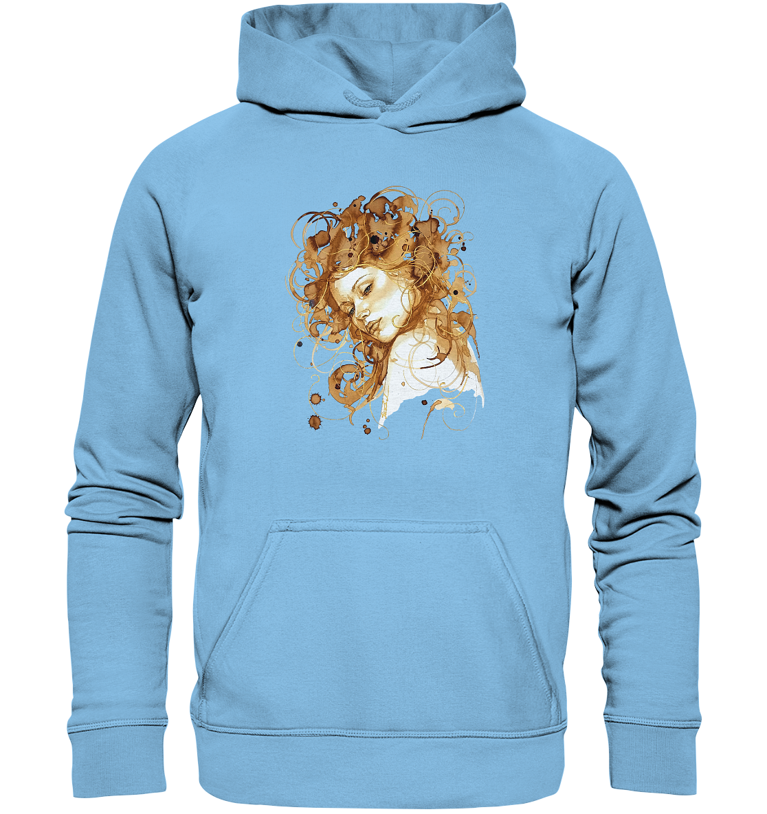 Kaffeemotiv Portrait mit goldenen Haaren - Kids Premium Hoodie