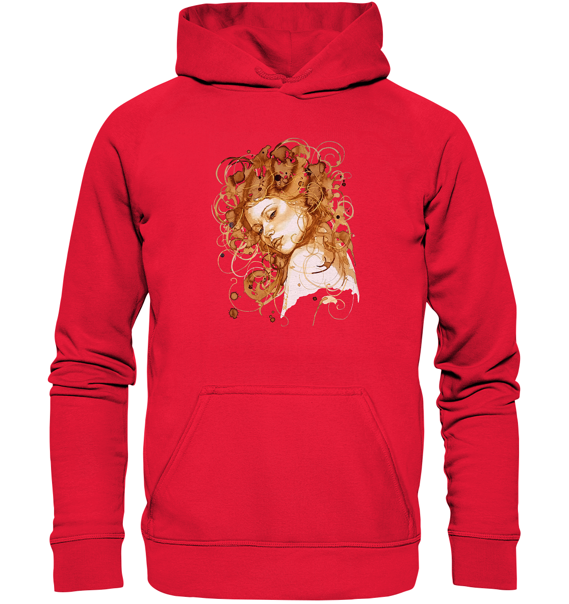 Kaffeemotiv Portrait mit goldenen Haaren - Kids Premium Hoodie