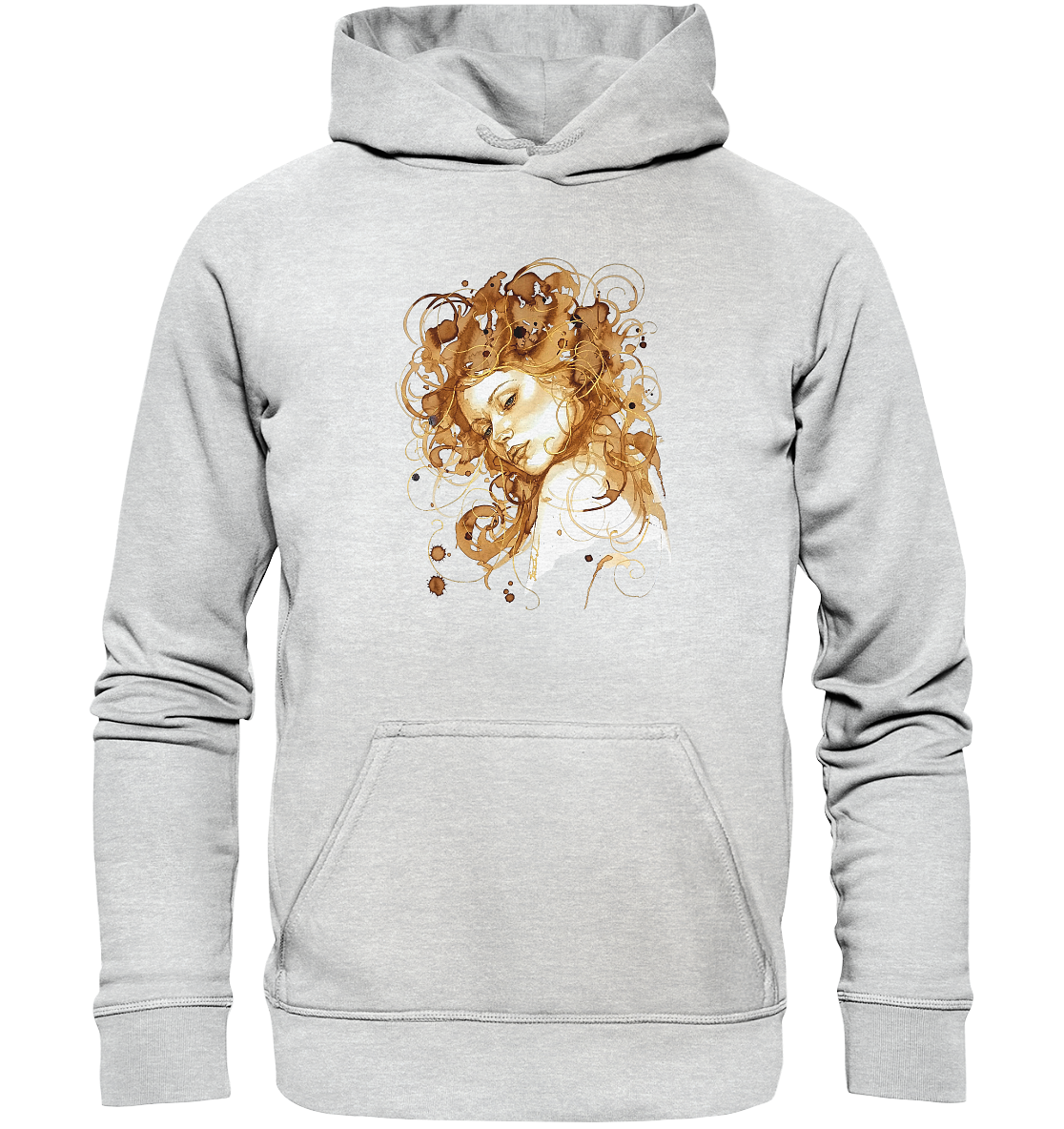 Kaffeemotiv Portrait mit goldenen Haaren - Kids Premium Hoodie