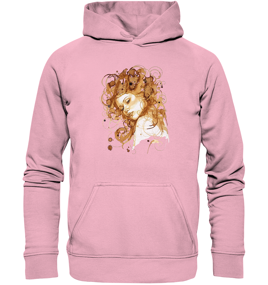 Kaffeemotiv Portrait mit goldenen Haaren - Kids Premium Hoodie