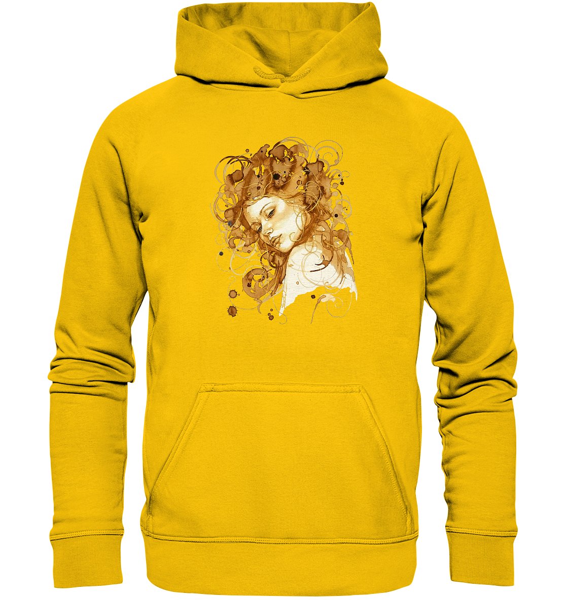 Kaffeemotiv Portrait mit goldenen Haaren - Kids Premium Hoodie