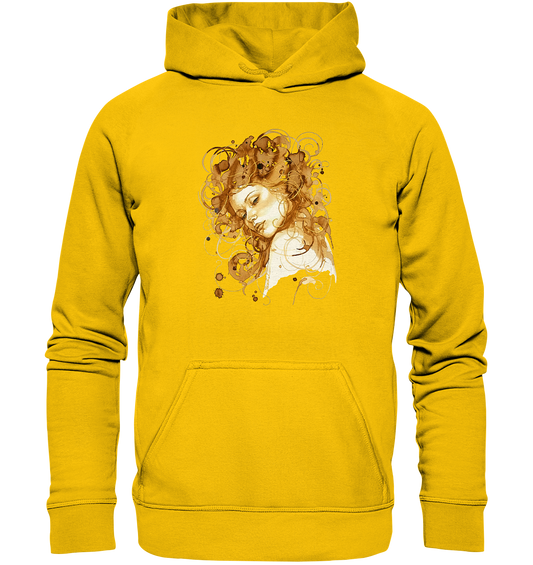 Kaffeemotiv Portrait mit goldenen Haaren - Kids Premium Hoodie