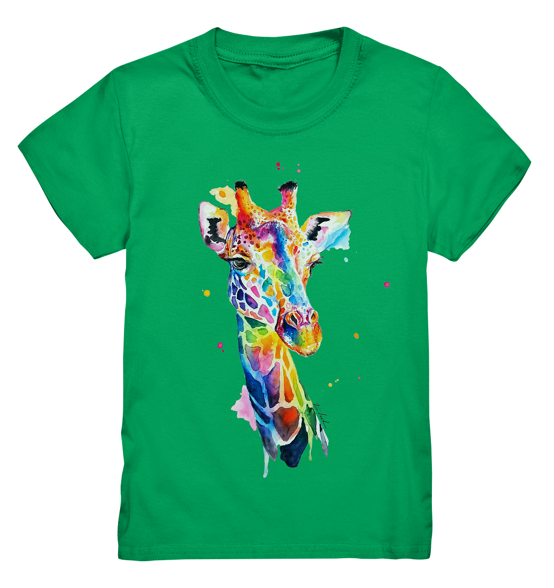 Motiv farbenfrohe Giraffe - Kids Premium Shirt