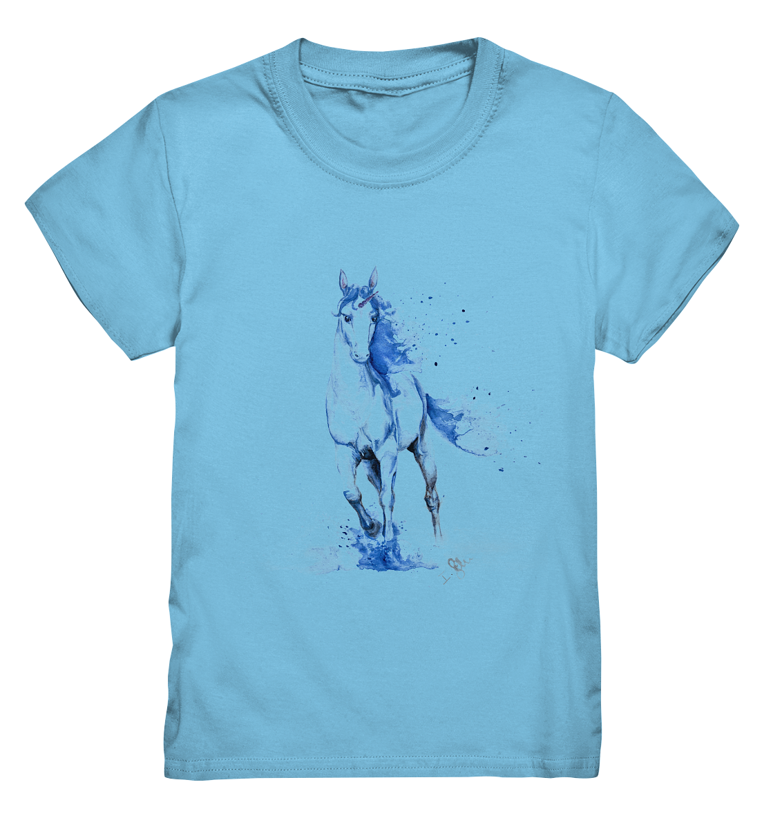 Blaues Einhorn - Kids Premium Shirt