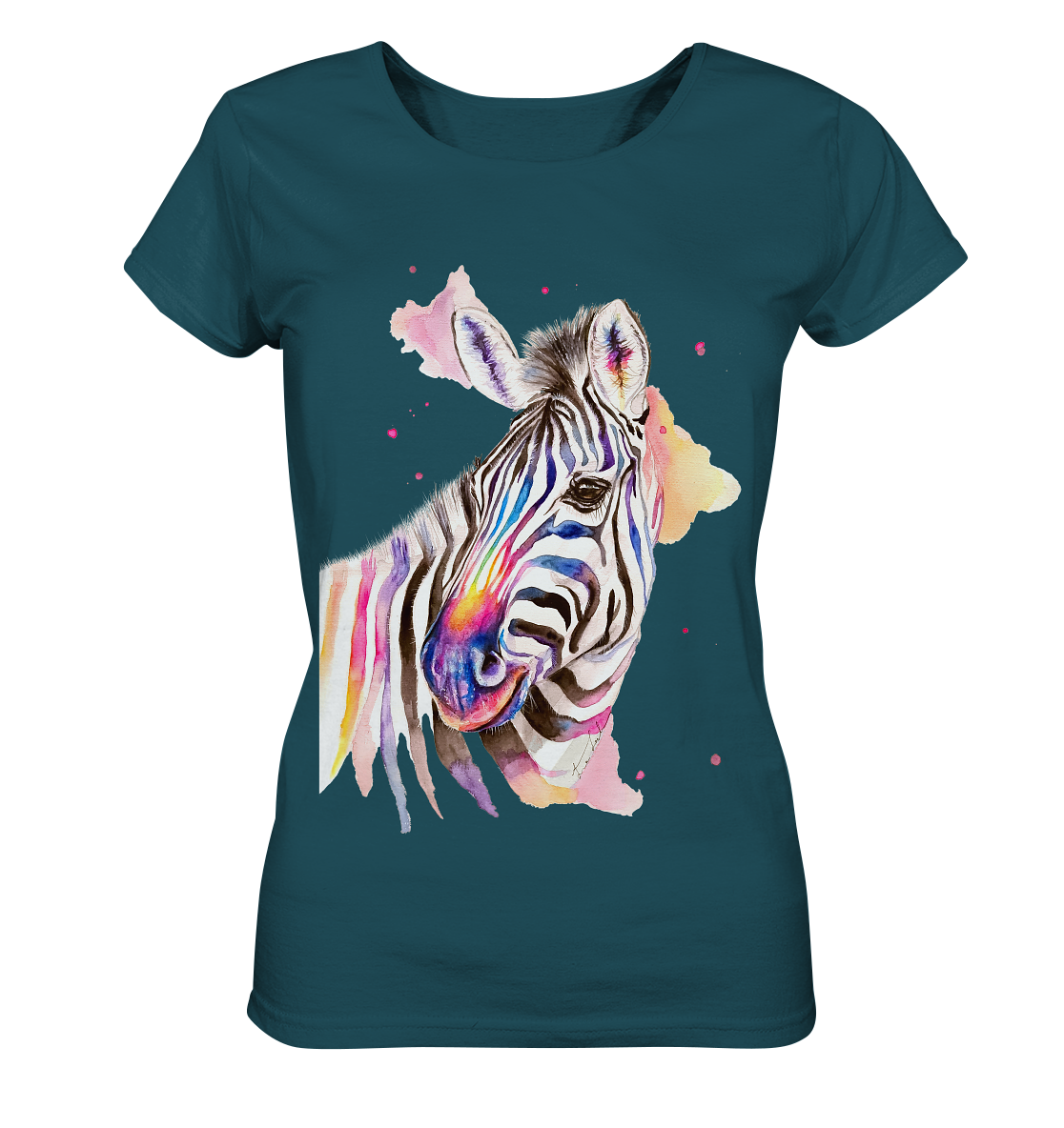 Buntes Zebra - Ladies Organic Shirt