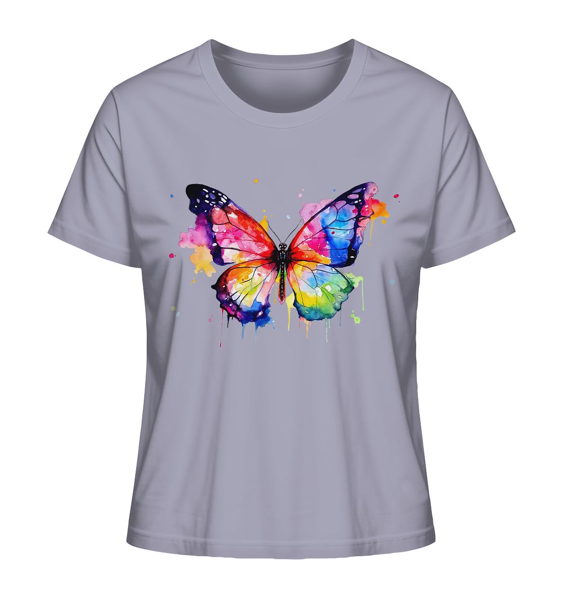 Motiv farbenfroher Schmetterling - Ladies Organic Shirt