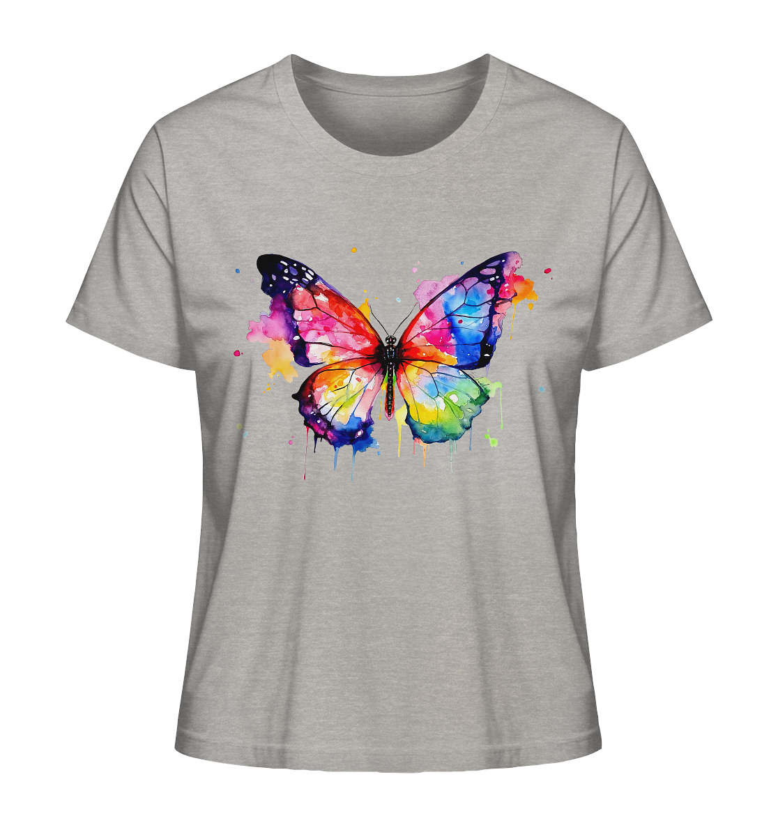 Motiv farbenfroher Schmetterling - Ladies Organic Shirt