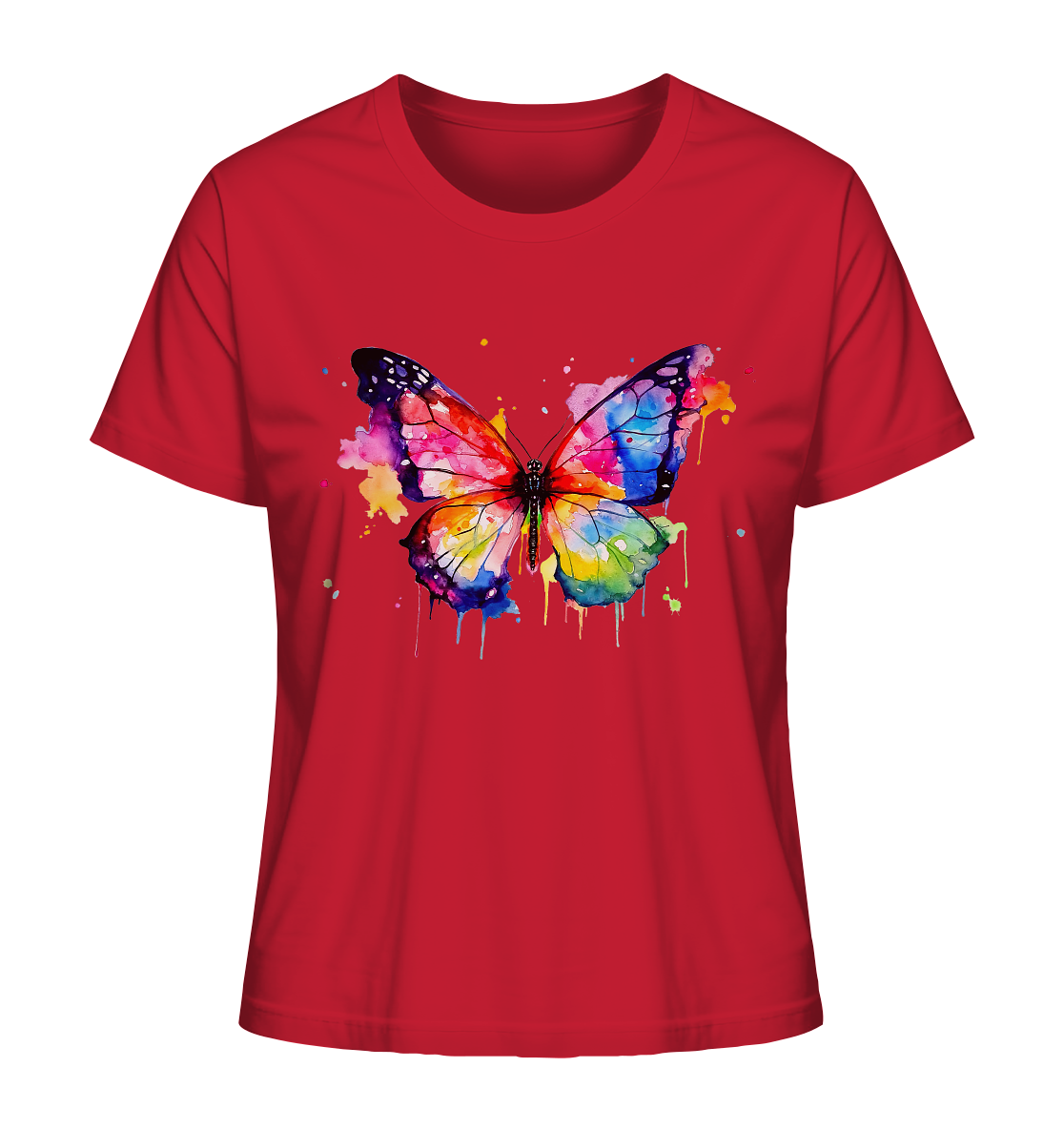 Motiv farbenfroher Schmetterling - Ladies Organic Shirt