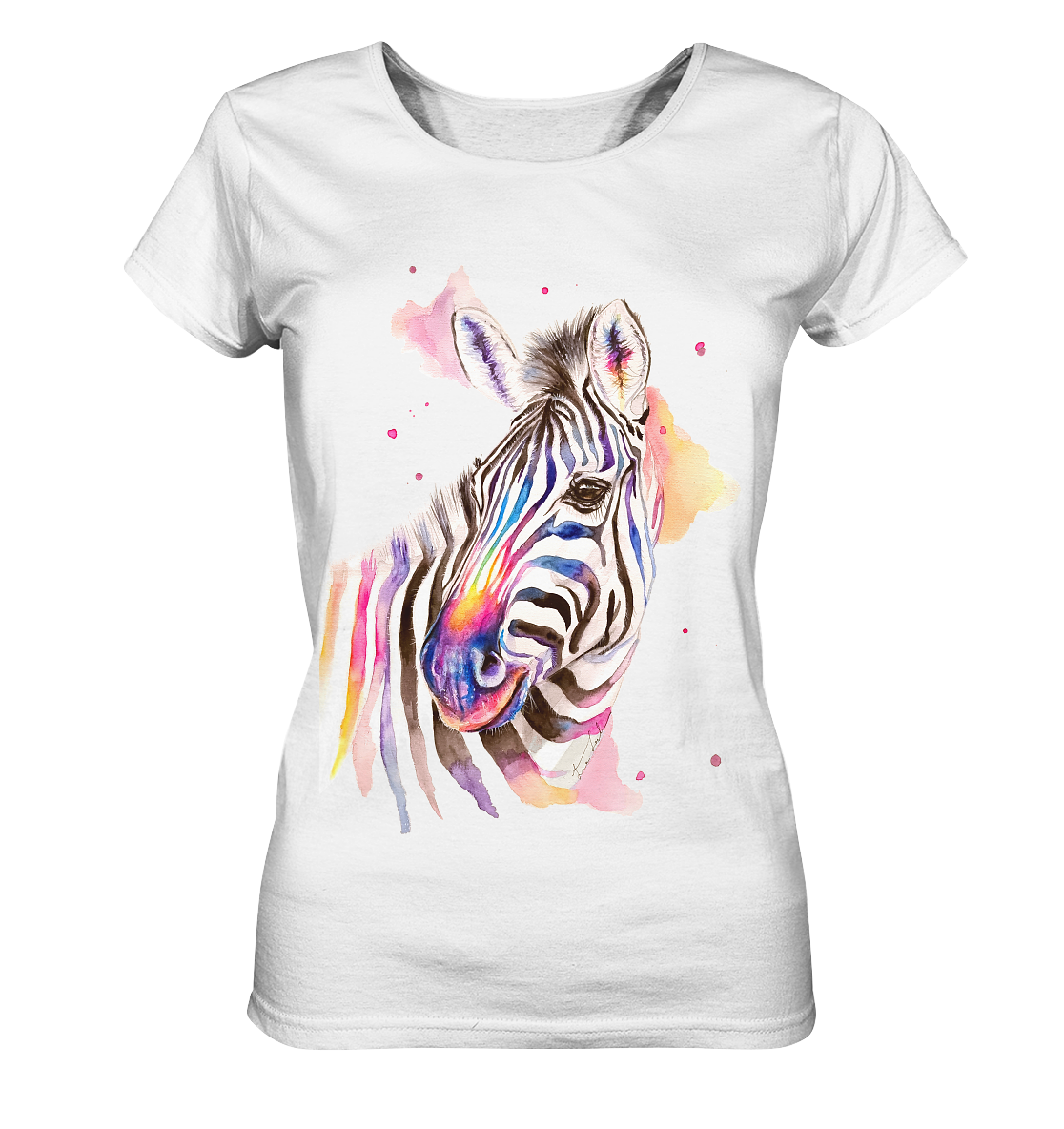 Buntes Zebra - Ladies Organic Shirt