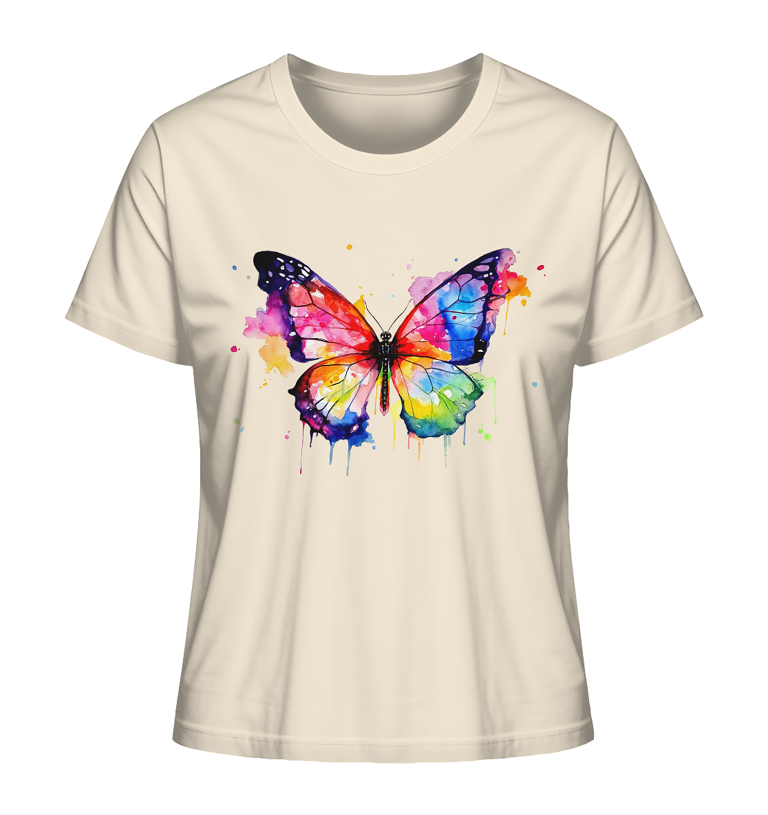 Motiv farbenfroher Schmetterling - Ladies Organic Shirt