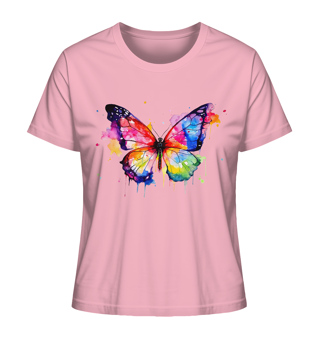 Motiv farbenfroher Schmetterling - Ladies Organic Shirt