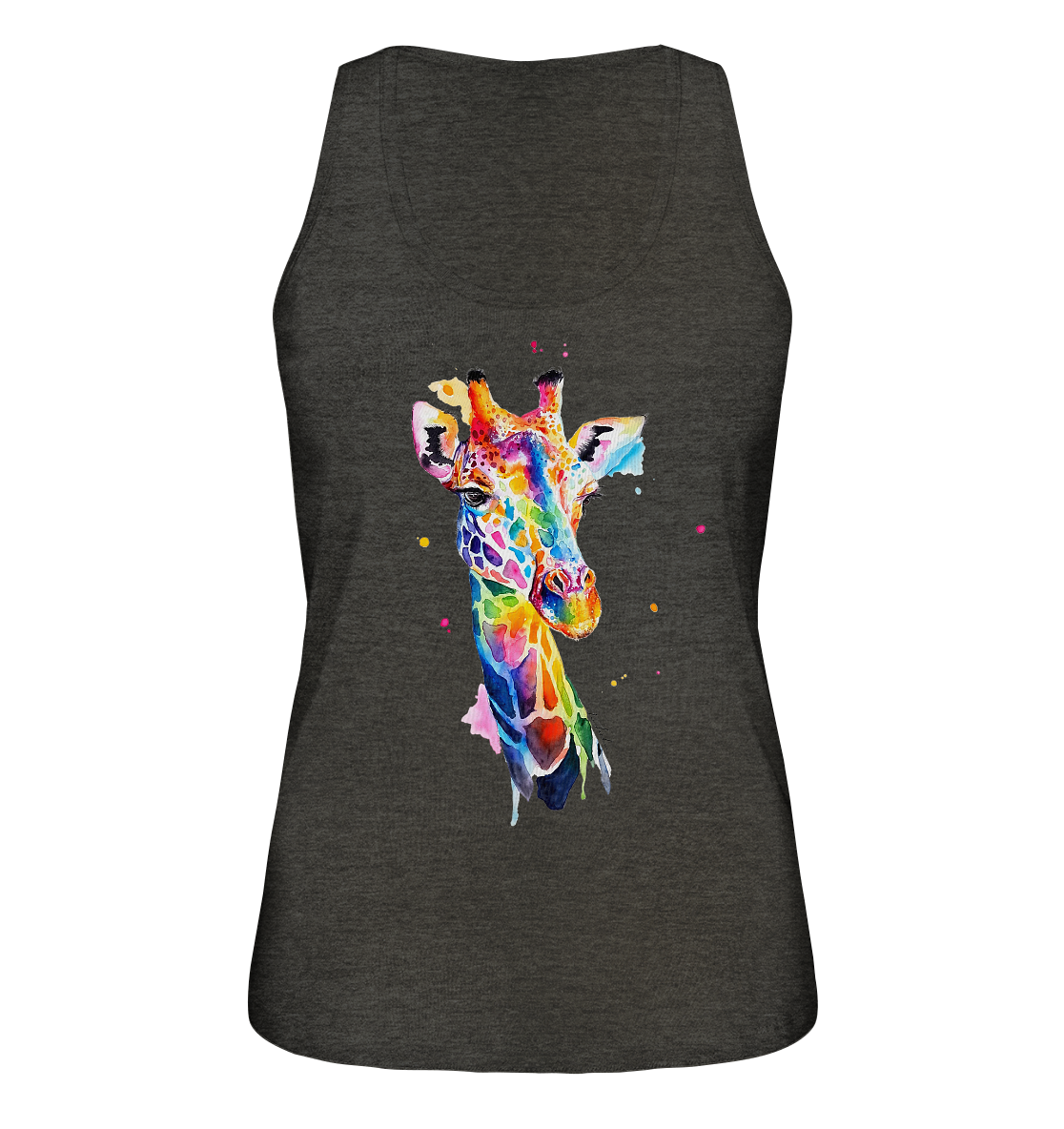 Motiv farbenfrohe Giraffe - Ladies Organic Tank-Top