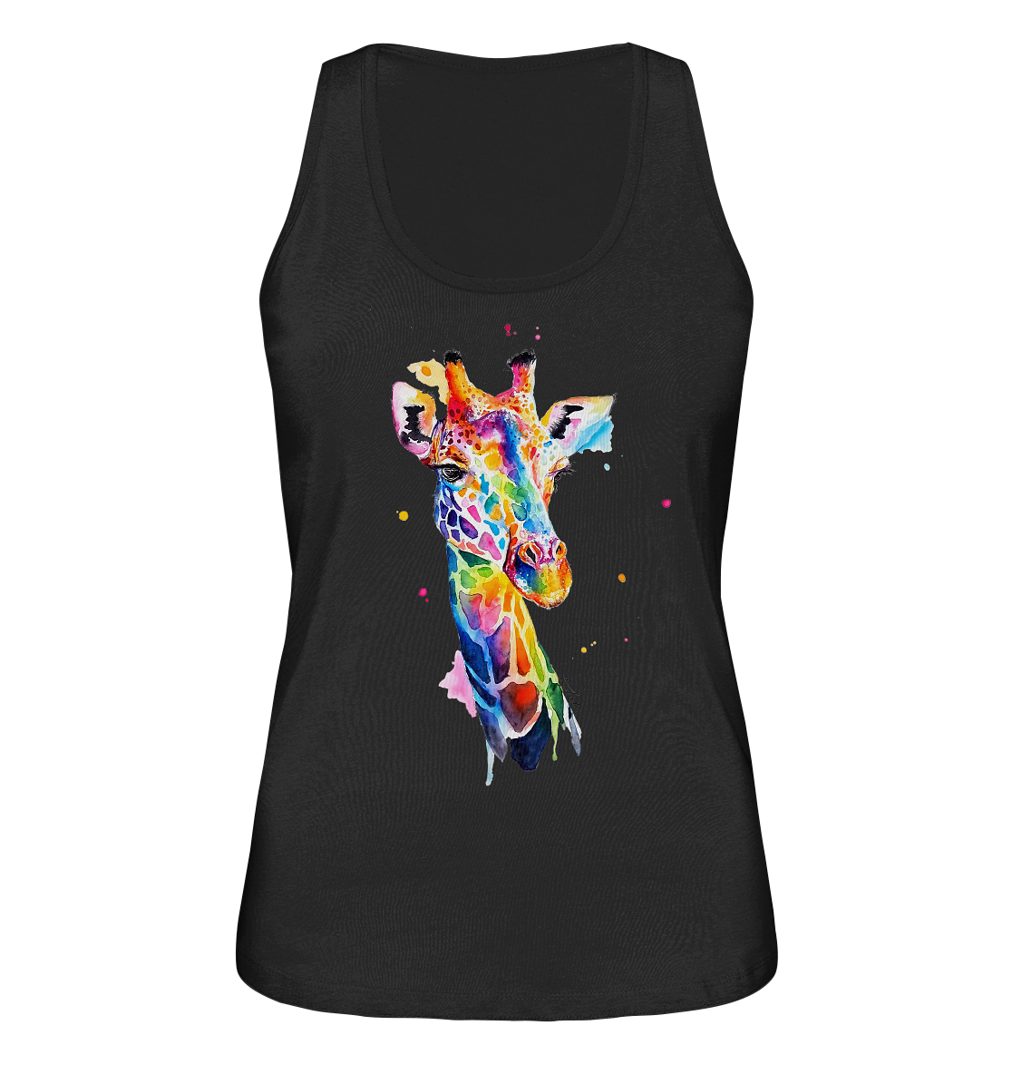 Motiv farbenfrohe Giraffe - Ladies Organic Tank-Top