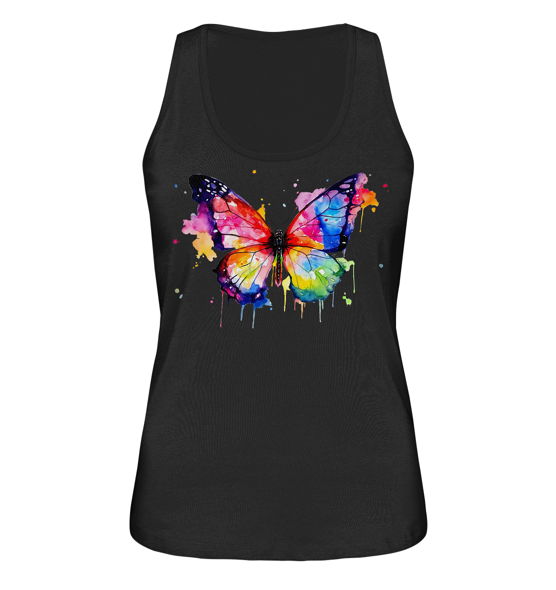 Motiv farbenfroher Schmetterling - Ladies Organic Tank-Top