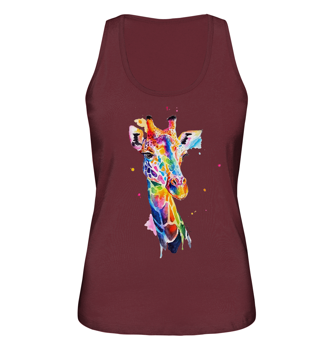 Motiv farbenfrohe Giraffe - Ladies Organic Tank-Top