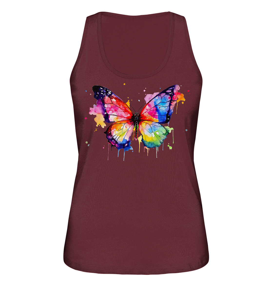 Motiv farbenfroher Schmetterling - Ladies Organic Tank-Top