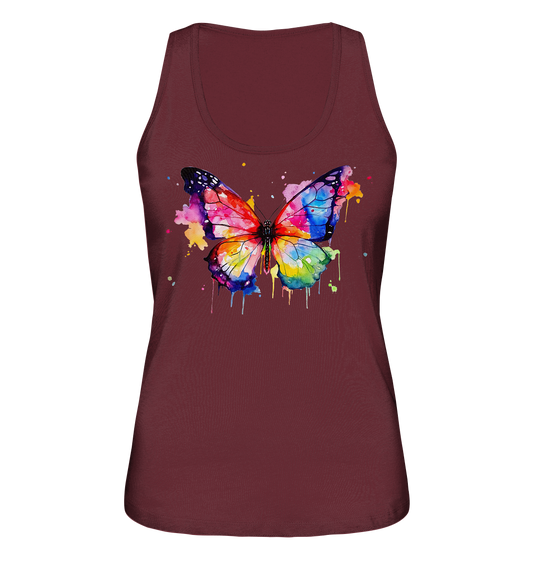 Motiv farbenfroher Schmetterling - Ladies Organic Tank-Top