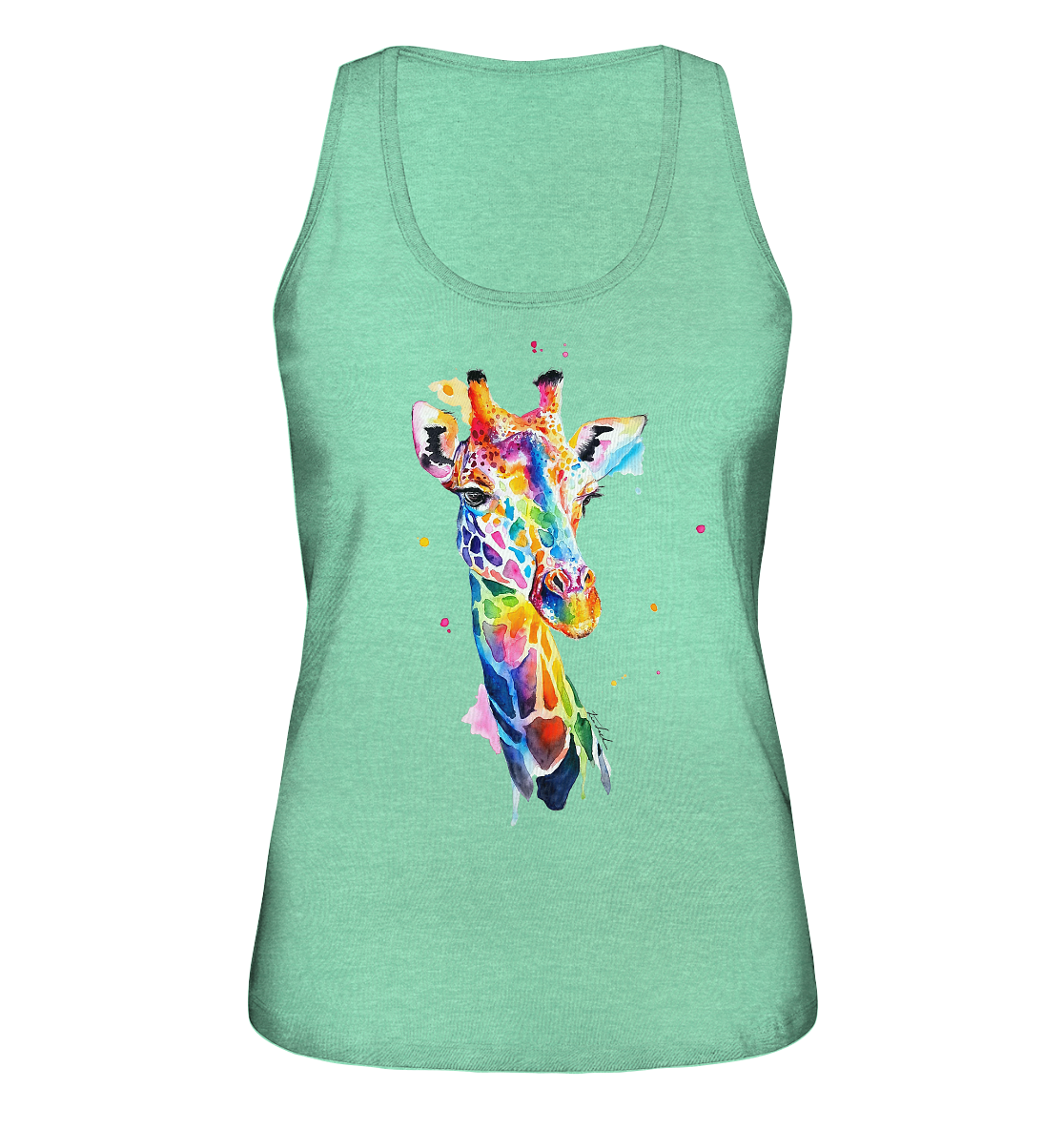 Motiv farbenfrohe Giraffe - Ladies Organic Tank-Top