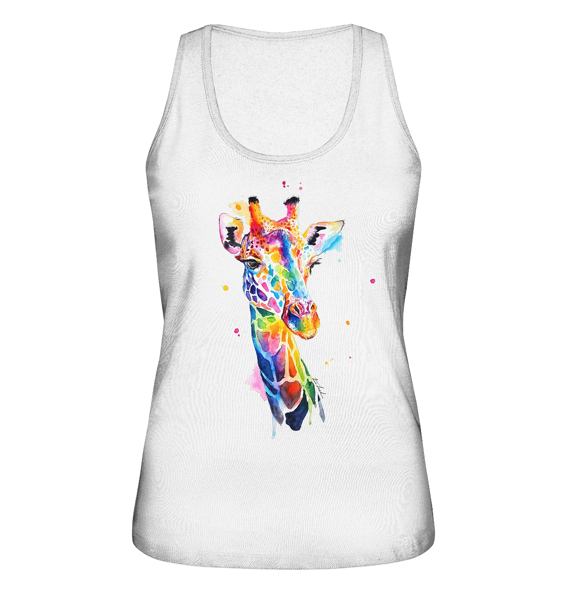 Motiv farbenfrohe Giraffe - Ladies Organic Tank-Top