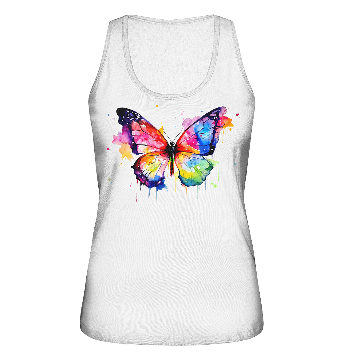 Motiv farbenfroher Schmetterling - Ladies Organic Tank-Top