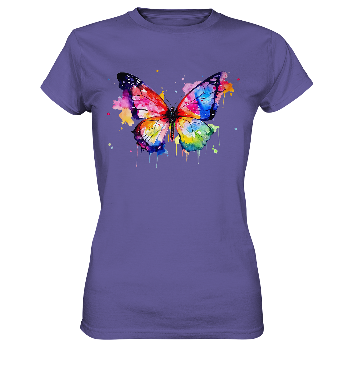 Motiv farbenfroher Schmetterling - Ladies Premium Shirt