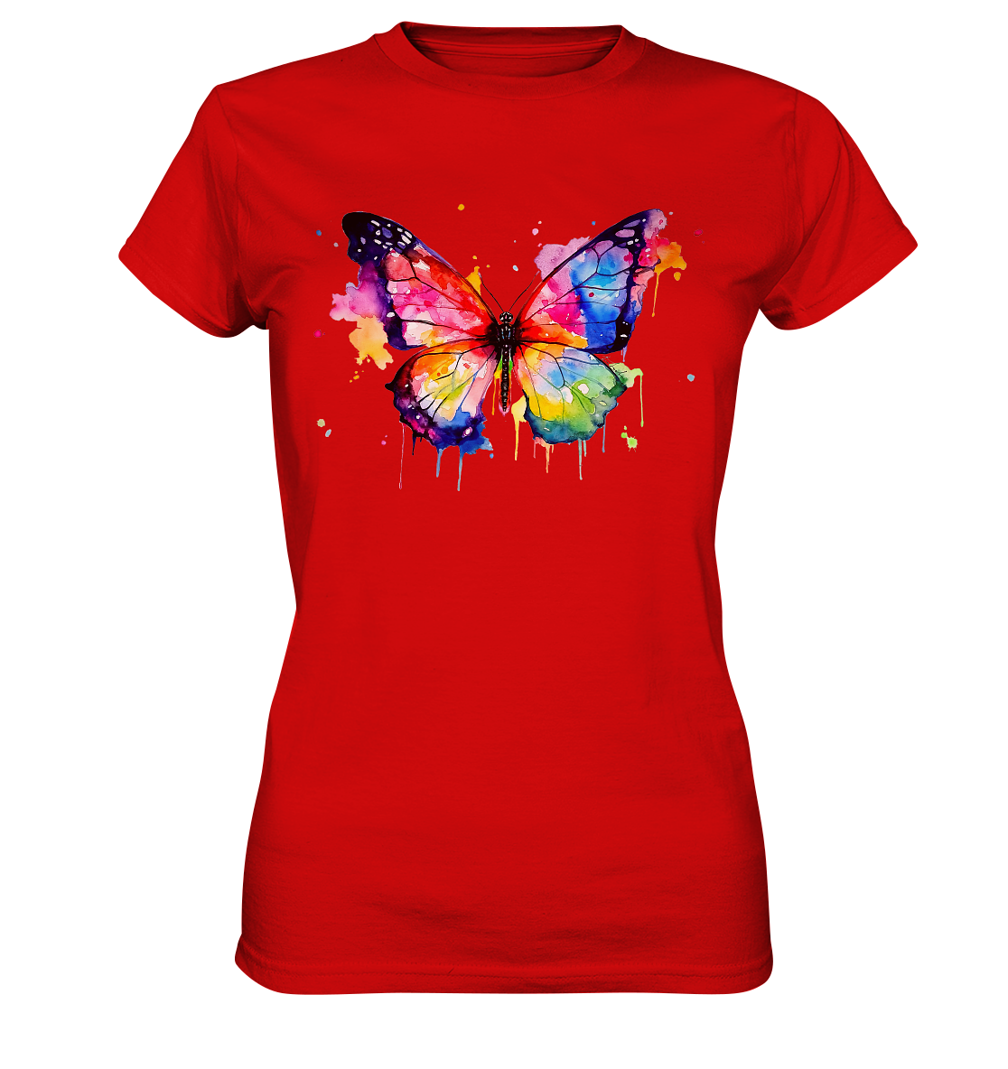 Motiv farbenfroher Schmetterling - Ladies Premium Shirt
