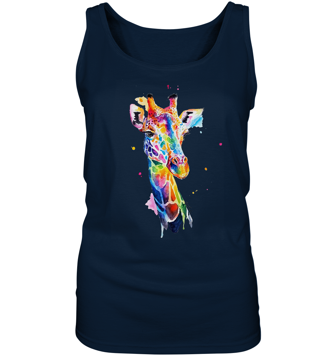 Motiv farbenfrohe Giraffe - Ladies Tank-Top