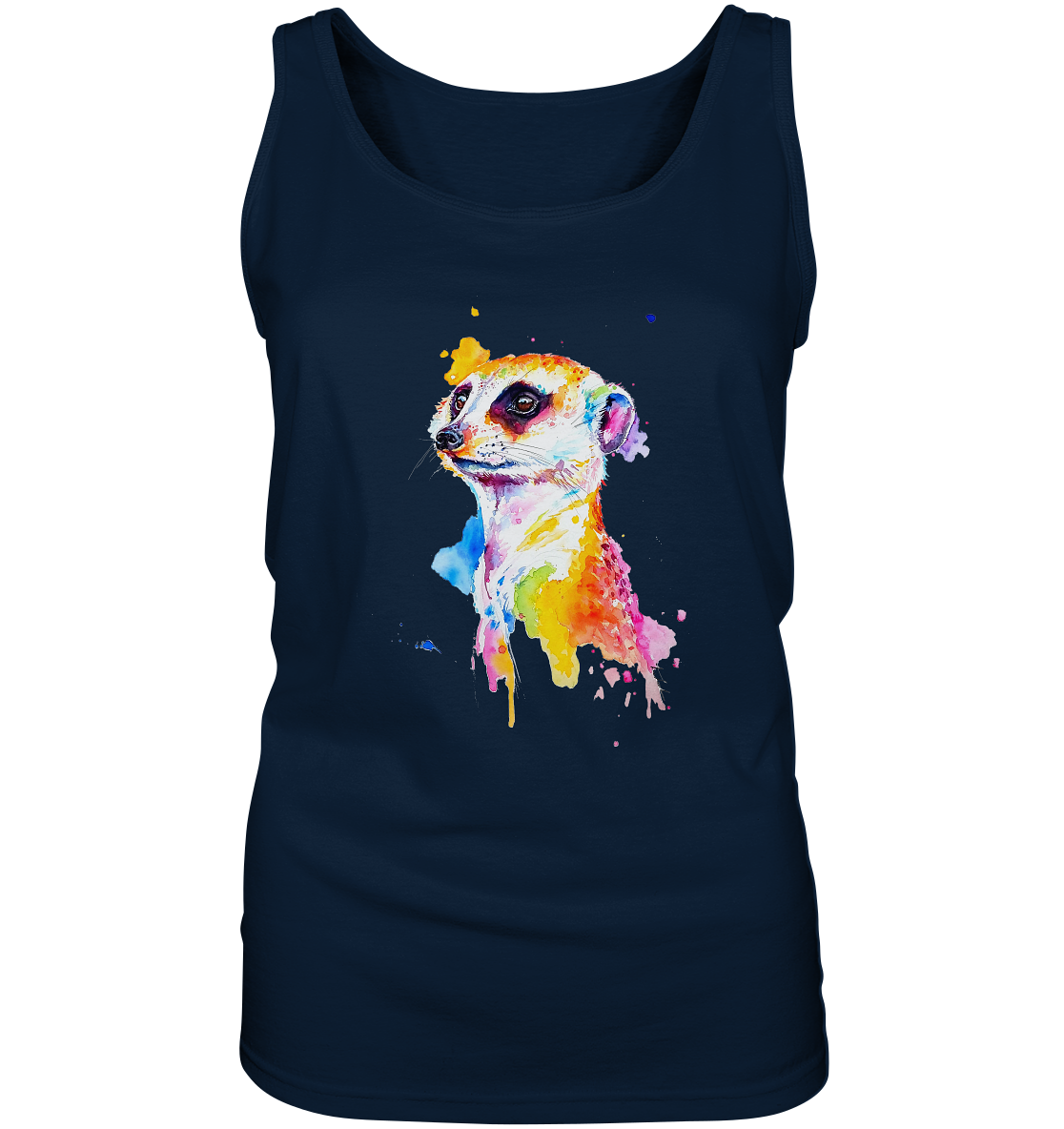 Motiv farbenfrohes Erdmännchen - Ladies Tank-Top