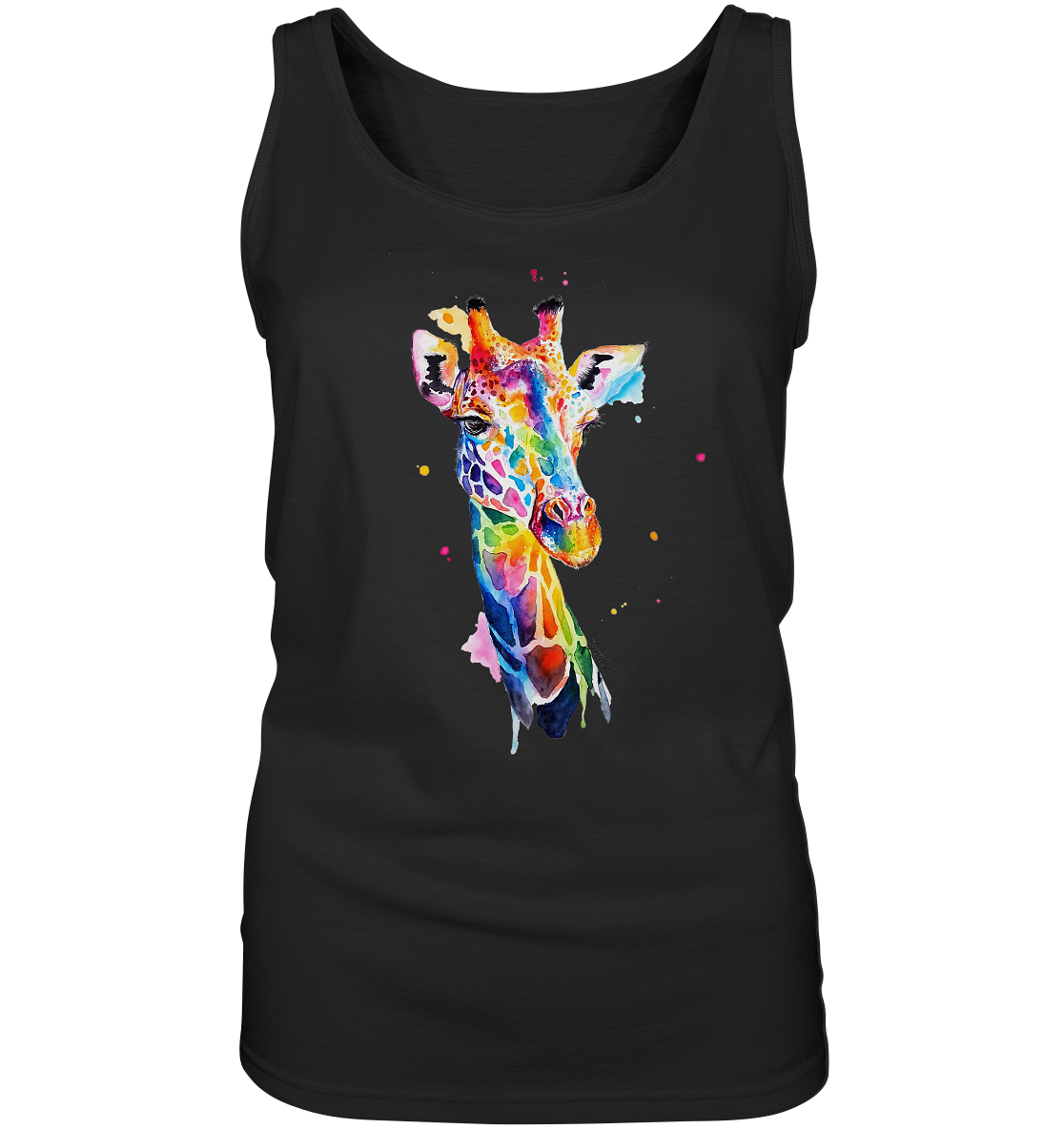 Motiv farbenfrohe Giraffe - Ladies Tank-Top