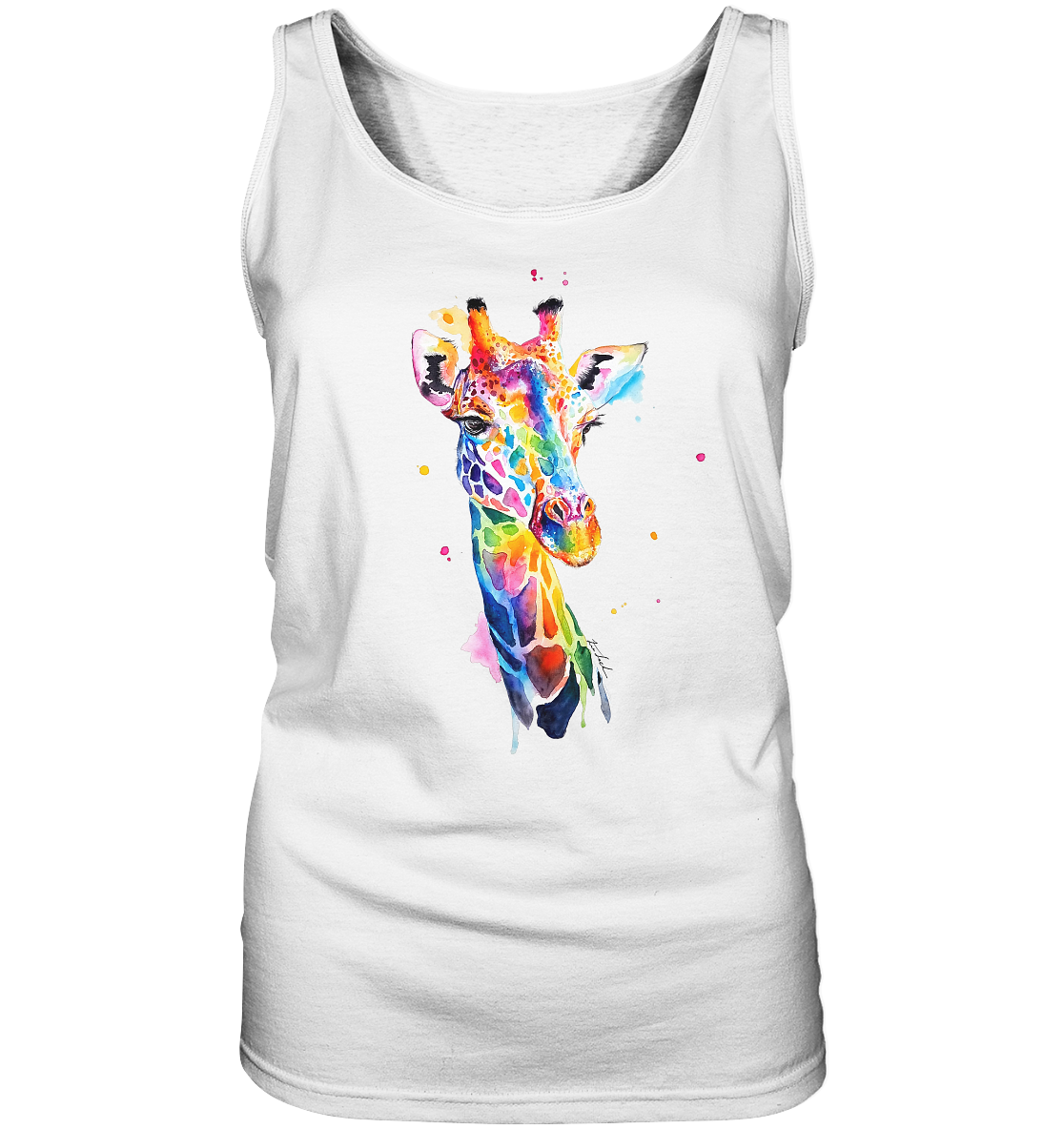 Motiv farbenfrohe Giraffe - Ladies Tank-Top