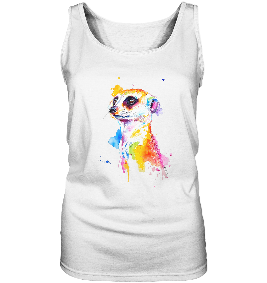 Motiv farbenfrohes Erdmännchen - Ladies Tank-Top