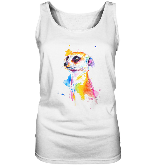 Motiv farbenfrohes Erdmännchen - Ladies Tank-Top