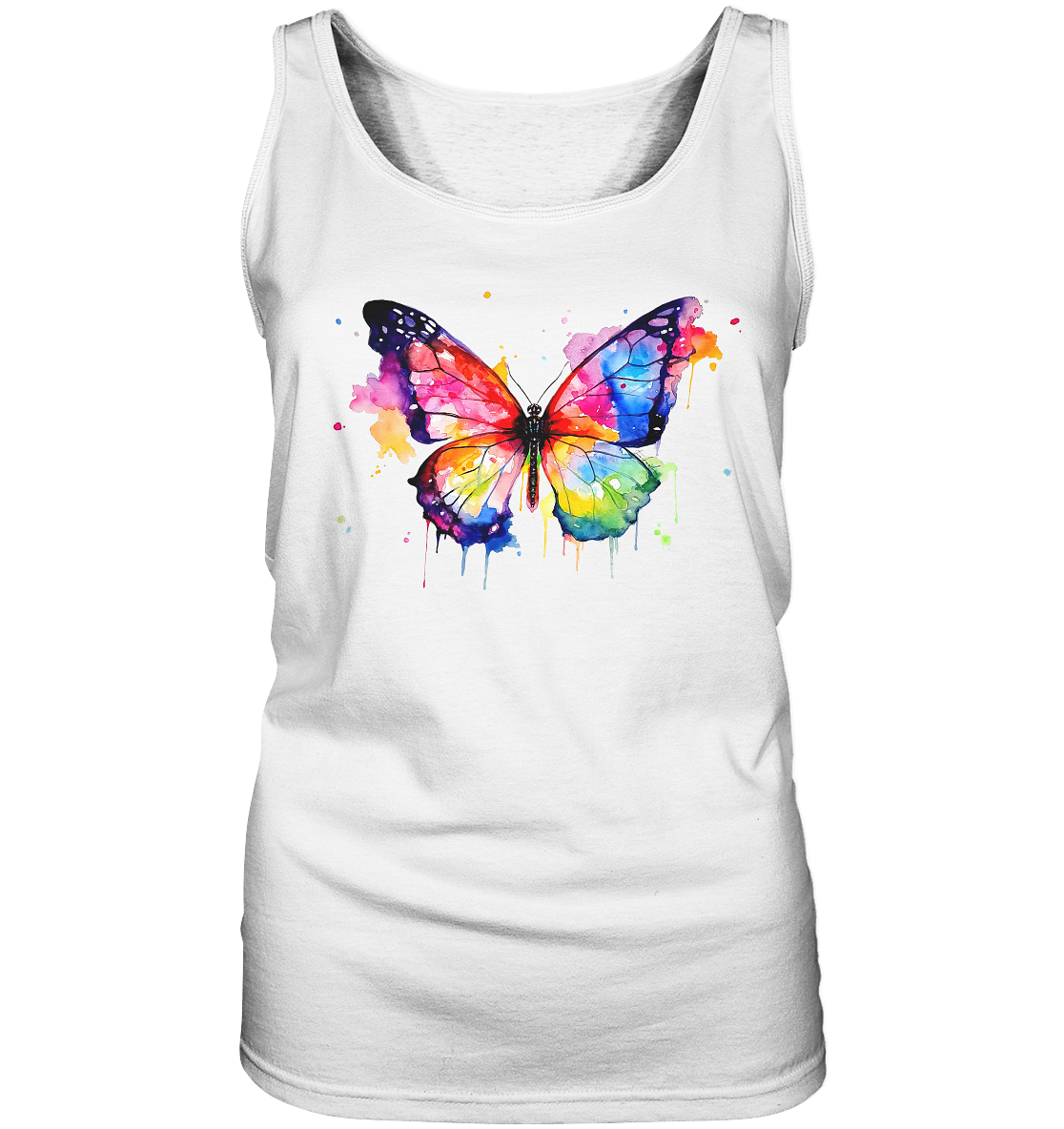 Motiv farbenfroher Schmetterling - Ladies Tank-Top