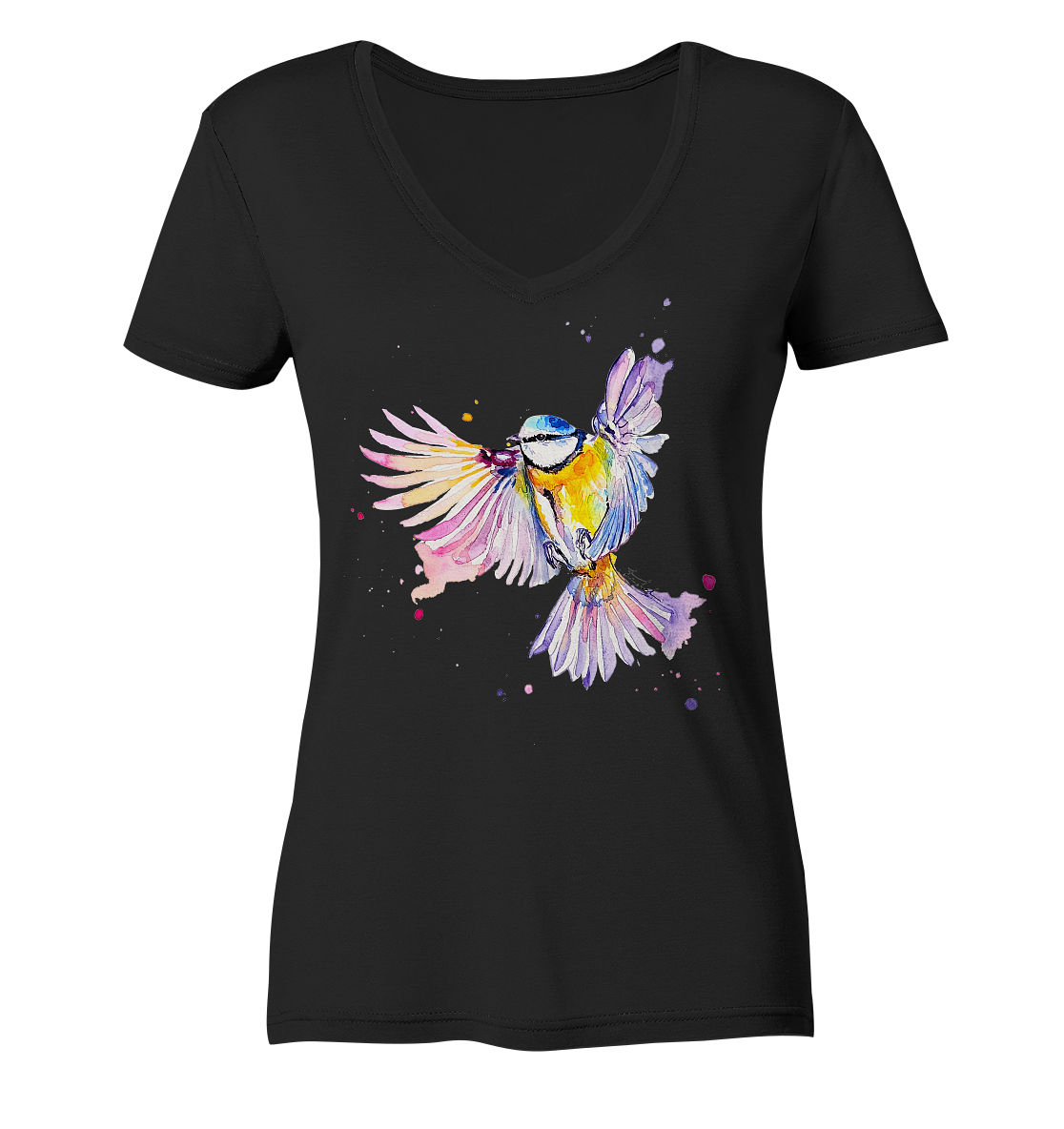 Motiv Blaumeise - Ladies V-Neck Shirt