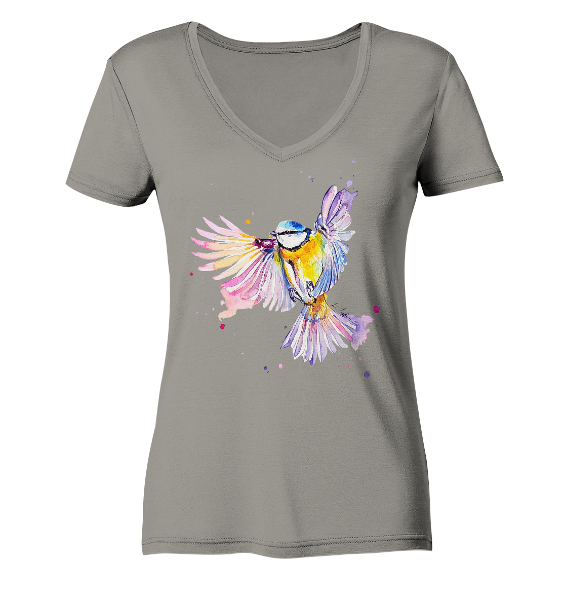 Motiv Blaumeise - Ladies V-Neck Shirt