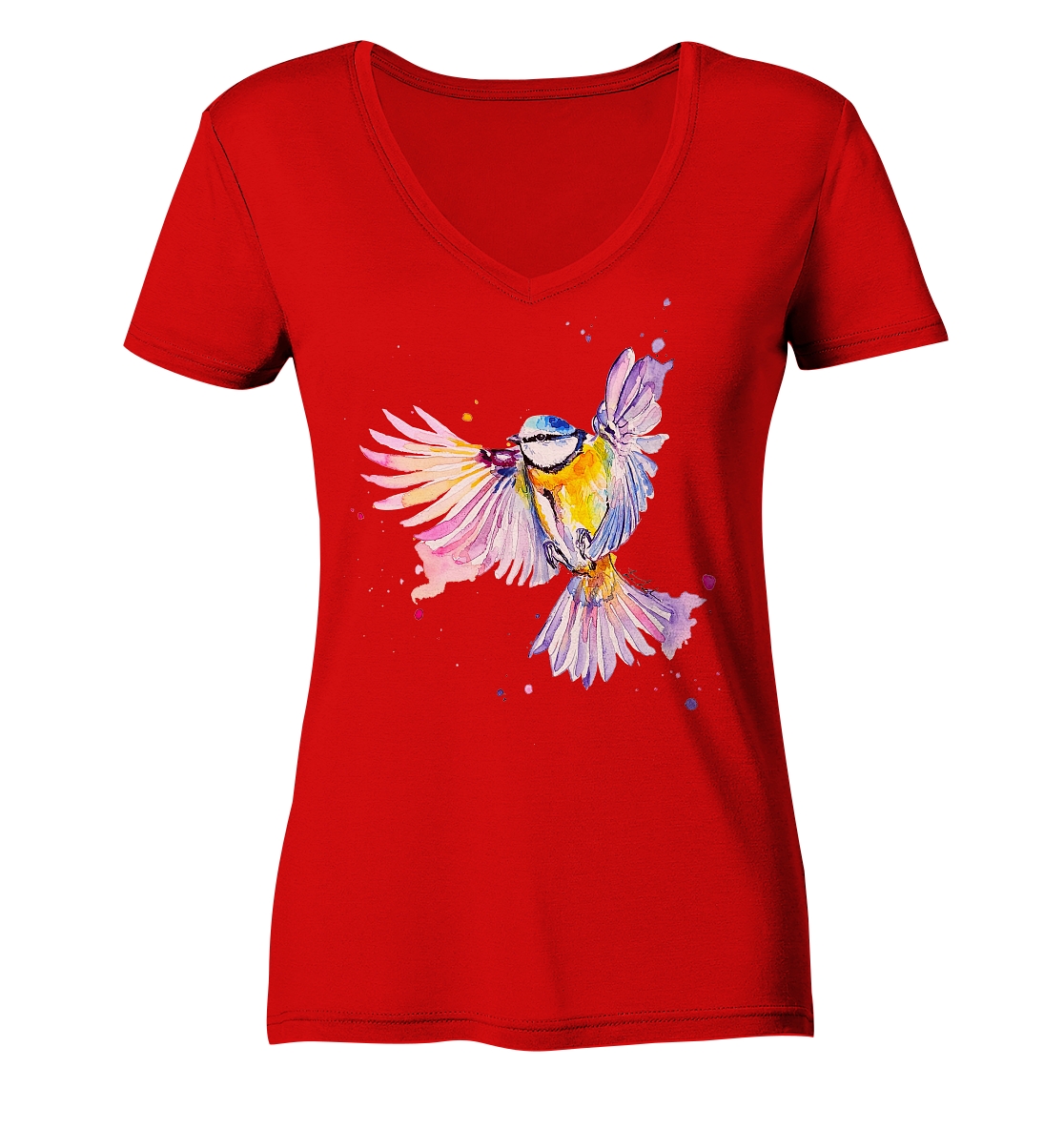 Motiv Blaumeise - Ladies V-Neck Shirt