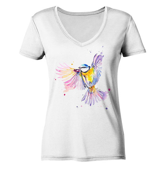 Motiv Blaumeise - Ladies V-Neck Shirt