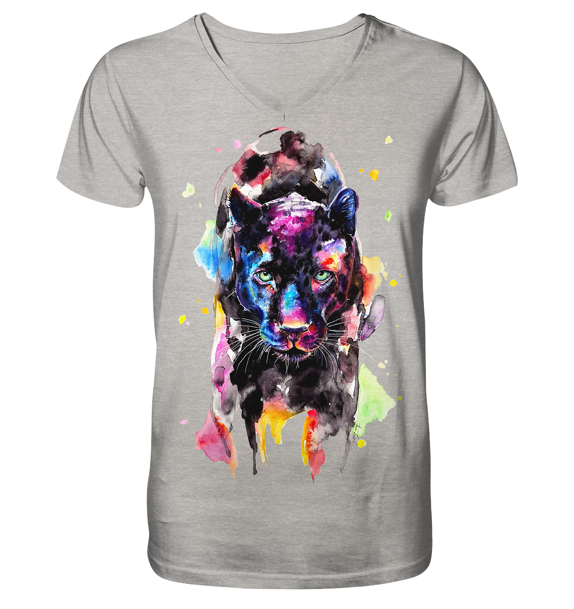 Schwarzer Panther - Mens Organic V-Neck Shirt