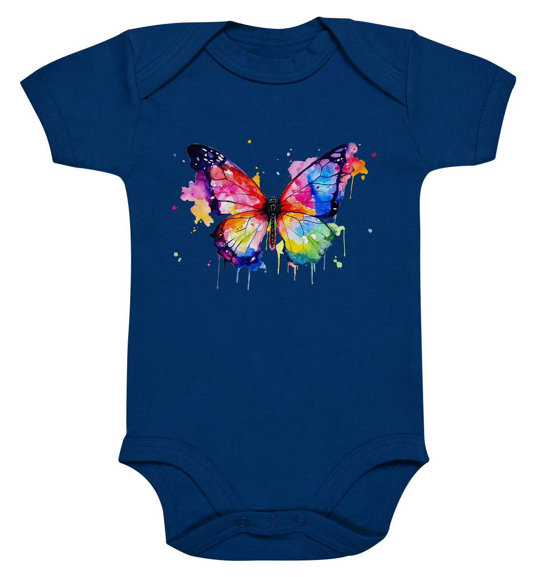 Motiv farbenfroher Schmetterling - Organic Baby Bodysuite