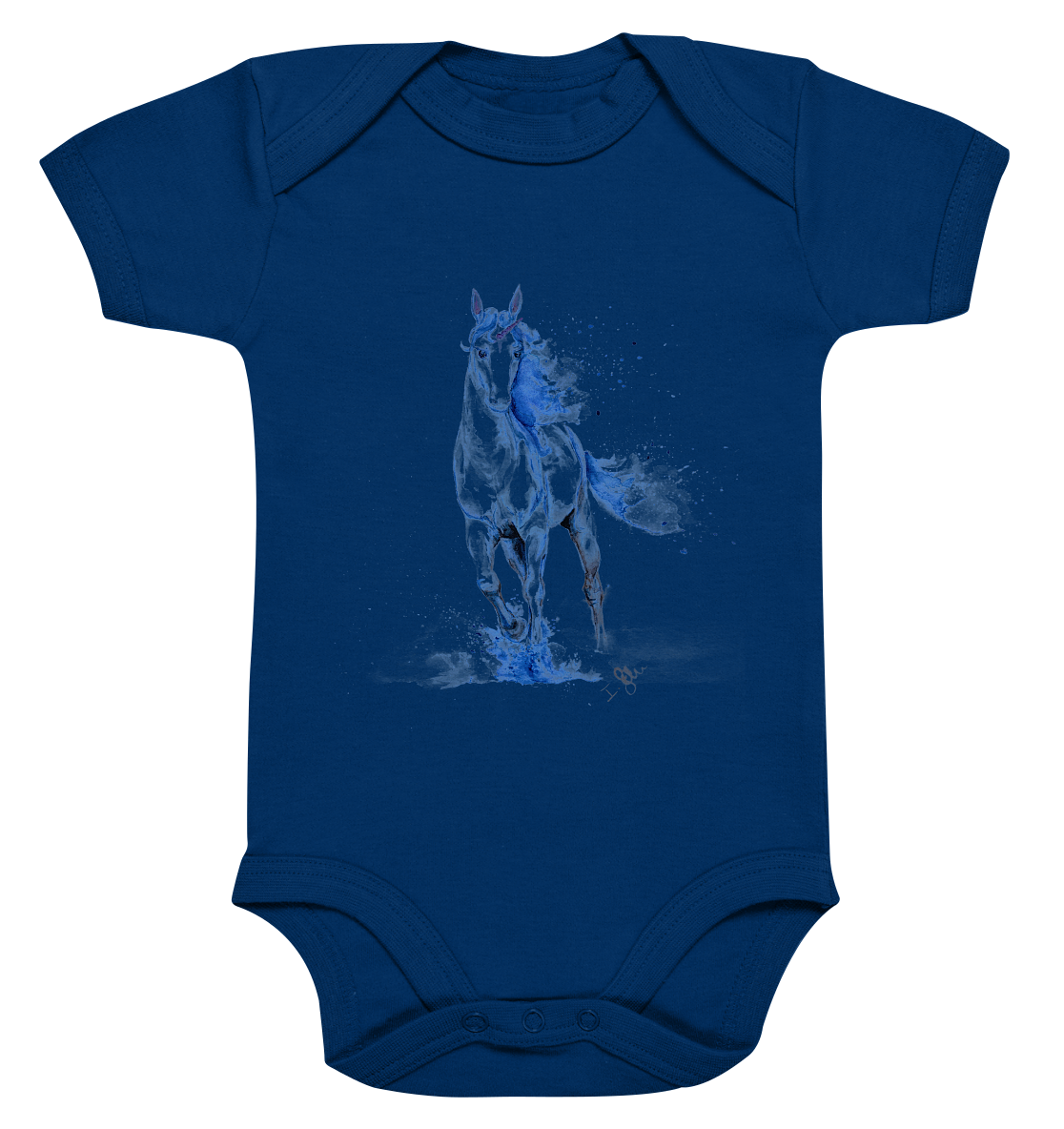 Blaues Einhorn - Organic Baby Bodysuite