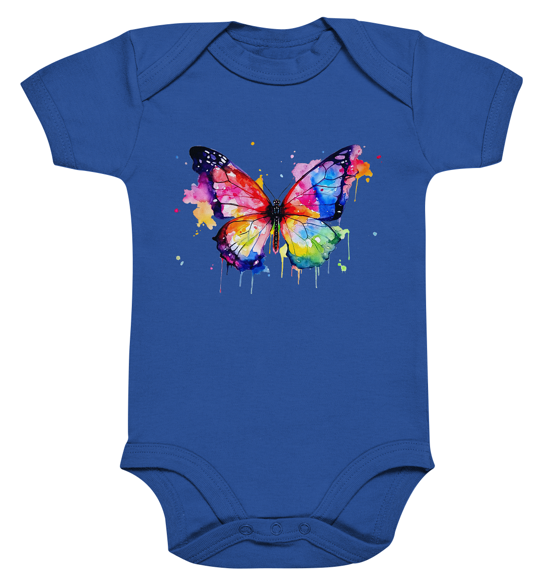 Motiv farbenfroher Schmetterling - Organic Baby Bodysuite