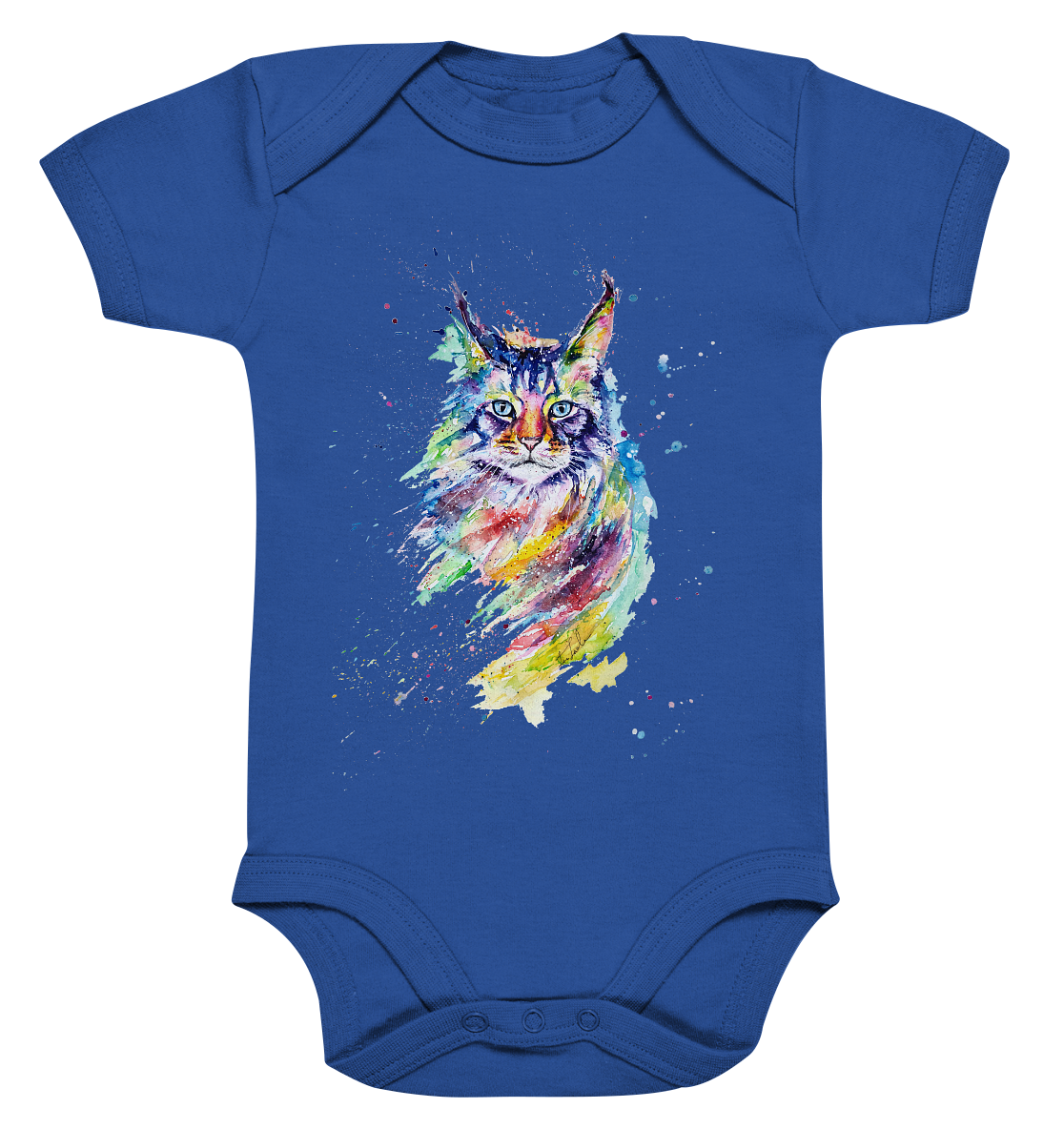 Bunte Katze - Organic Baby Bodysuite