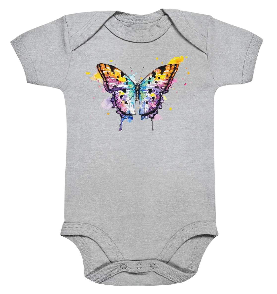 Bunter Schmetterling - Organic Baby Bodysuite