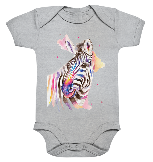 Buntes Zebra - Organic Baby Bodysuite