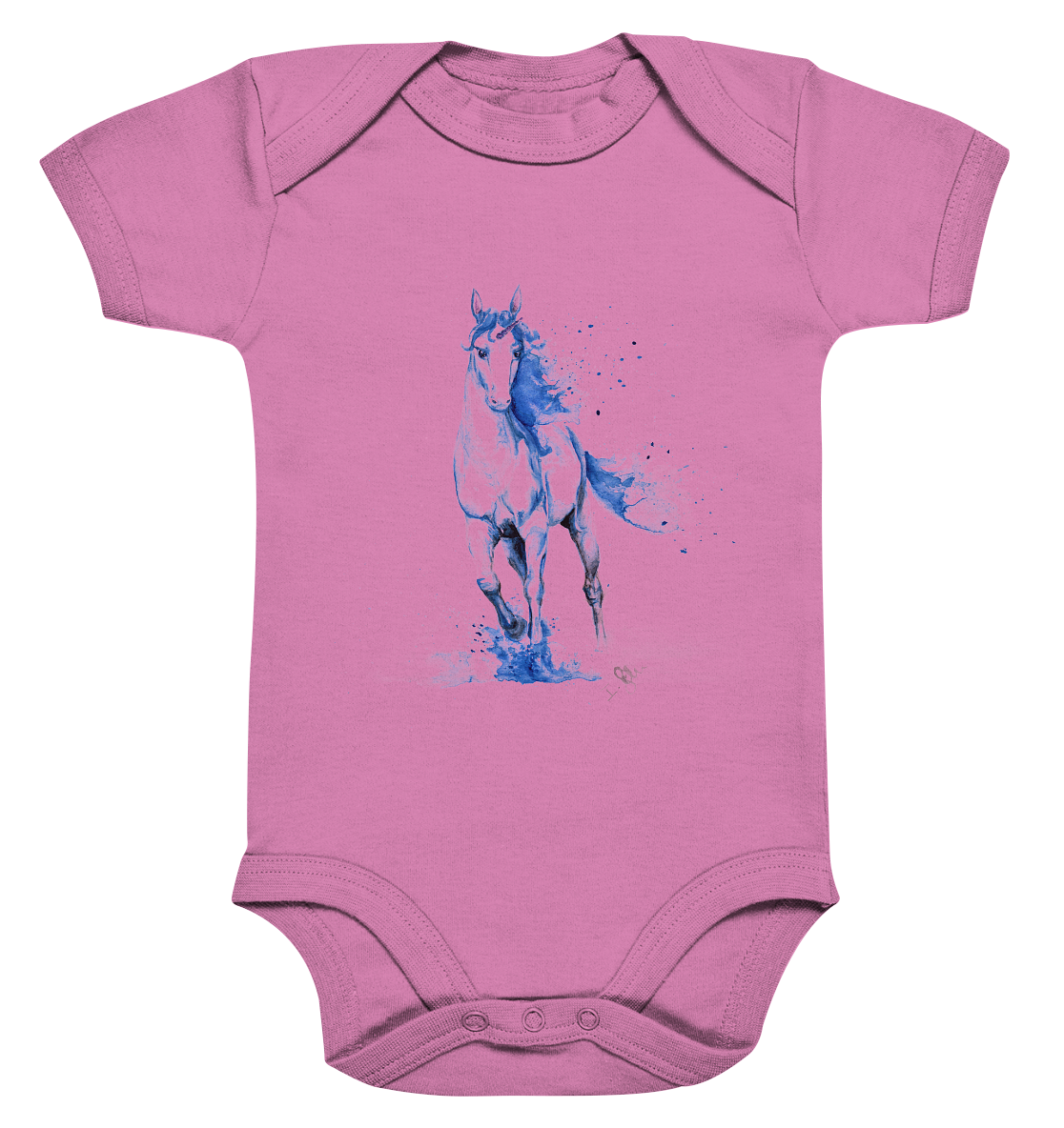 Blaues Einhorn - Organic Baby Bodysuite