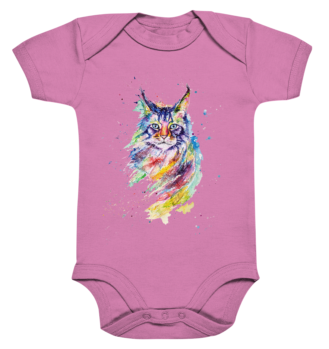 Bunte Katze - Organic Baby Bodysuite