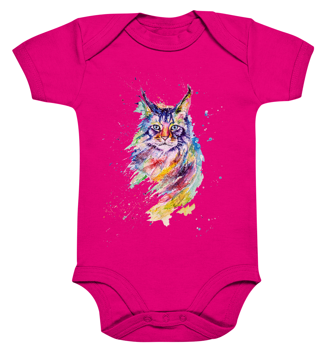 Bunte Katze - Organic Baby Bodysuite