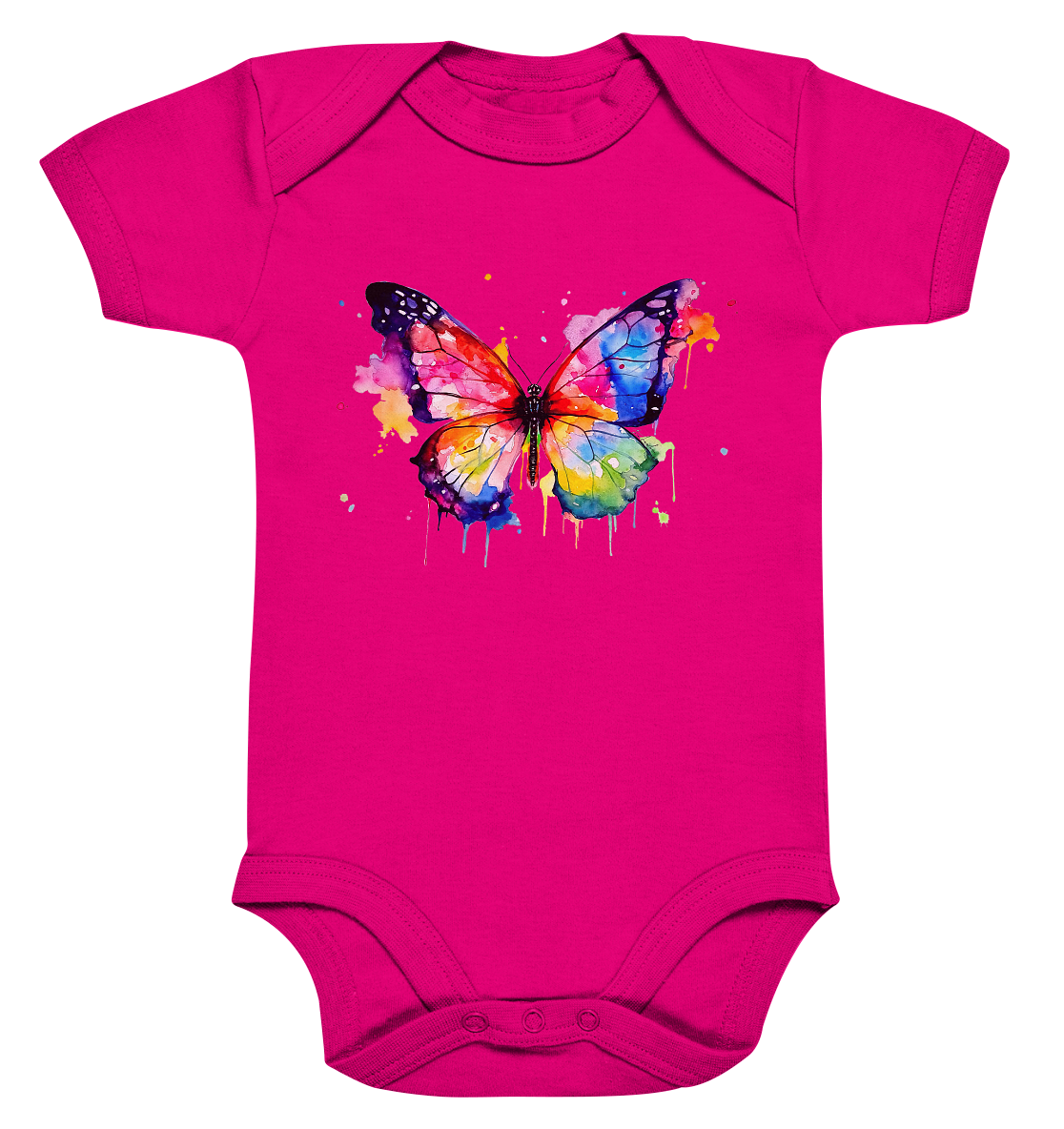 Motiv farbenfroher Schmetterling - Organic Baby Bodysuite