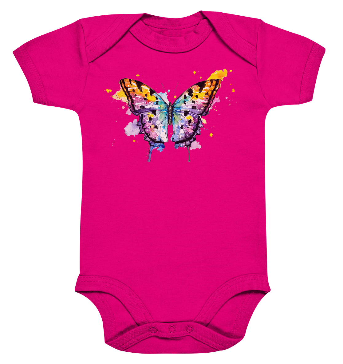 Bunter Schmetterling - Organic Baby Bodysuite