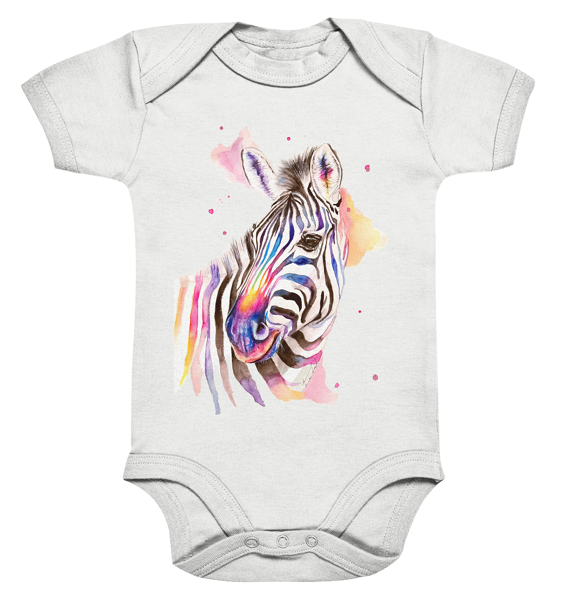 Buntes Zebra - Organic Baby Bodysuite